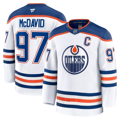 Connor McDavid Edmonton Oilers Fanatics Away Premium Jersey - White