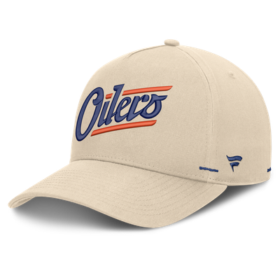 Edmonton Oilers Fanatics Alternate Authentic Pro Rink A-Frame Adjustable Hat - Cream