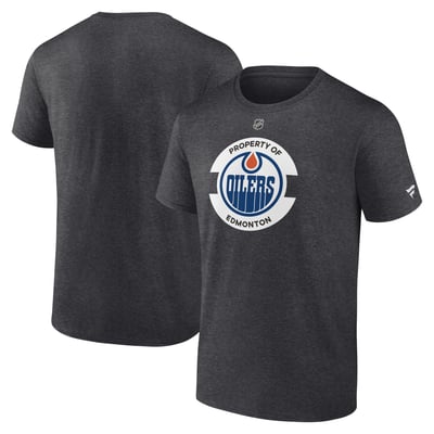 Edmonton Oilers Fanatics Authentic Pro Core Secondary T-Shirt - Heather Charcoal