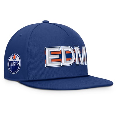 Edmonton Oilers Fanatics Authentic Pro Rink Team Code Snapback Hat - Royal