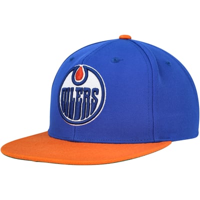 Edmonton Oilers Mitchell & Ness Core Team Ground 2.0 Snapback Hat - Blue