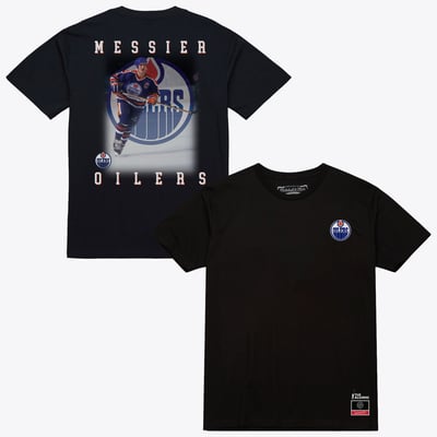 Mark Messier Edmonton Oilers Mitchell & Ness Photo T-Shirt - Black