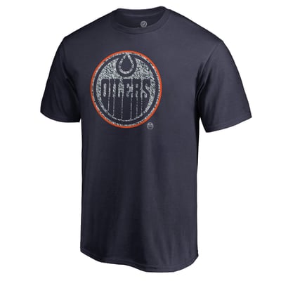 Edmonton Oilers Static Logo T-Shirt - Navy