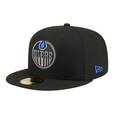 Edmonton Oilers New Era Color Pop 59FIFTY Fitted Hat - Black