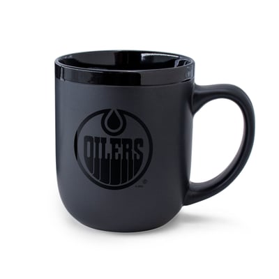 Edmonton Oilers WinCraft 17oz. Black Tonal Ceramic Mug