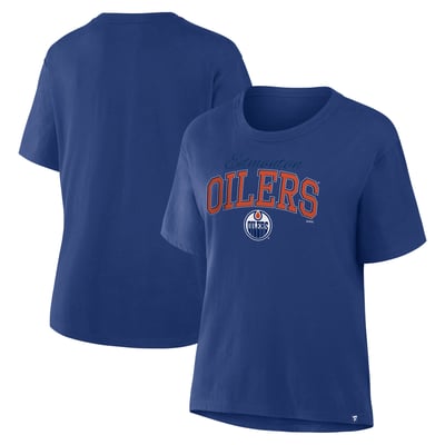 Edmonton Oilers Fanatics Women's Line Change Legacy T-Shirt - Royal