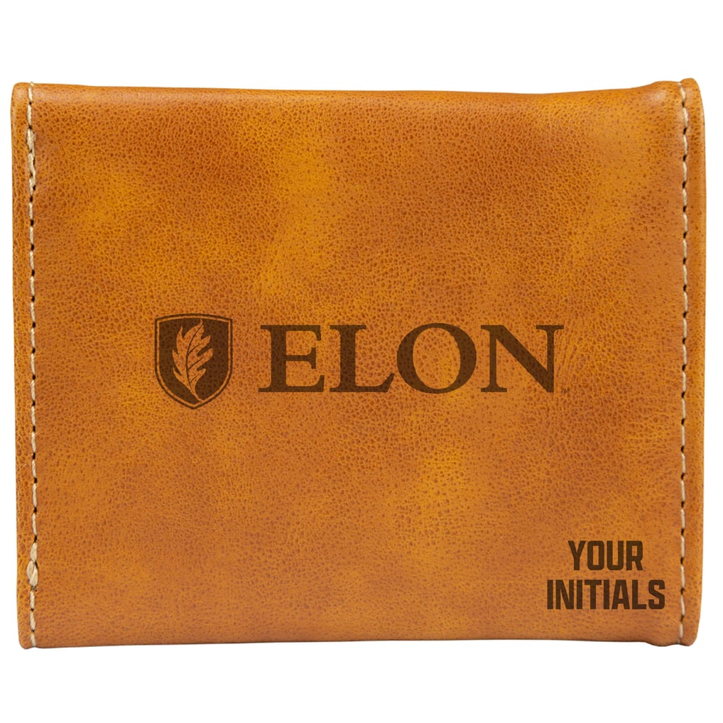 Elon Phoenix Personalized Trifold Wallet - Brown