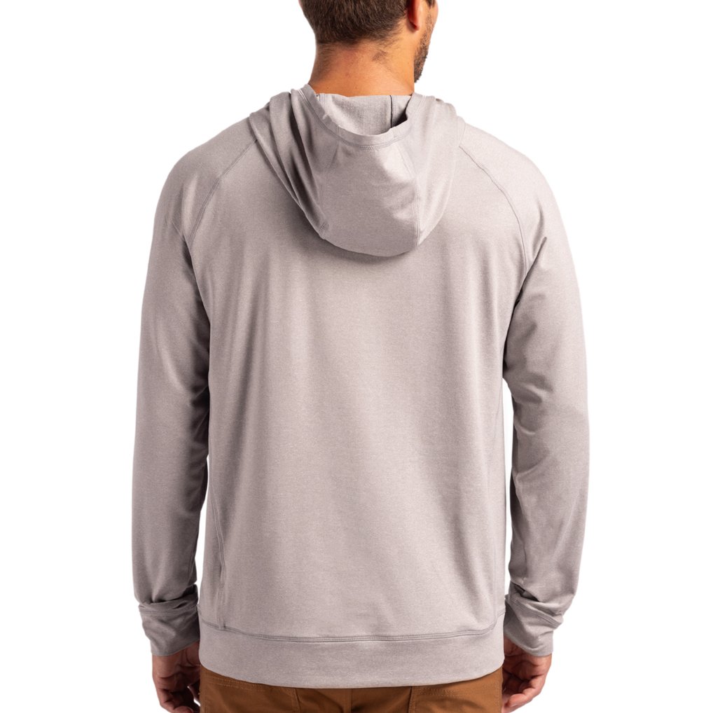 Emory Eagles Cutter & Buck Primary Logo Adapt Knit Raglan Pullover Hoodie - Heather Gray