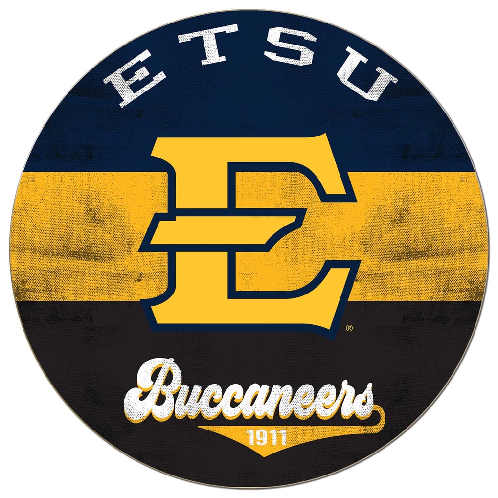 ETSU Buccaneers 20'' x 20'' Retro Logo Circle Sign