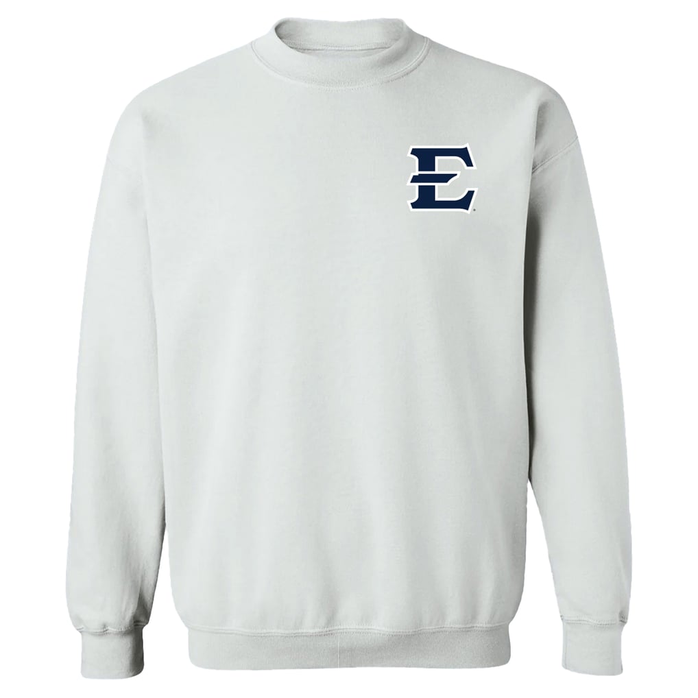  ETSU Buccaneers Vive La Fete Women's Impressions Artwork Pullover Sweatshirt - White