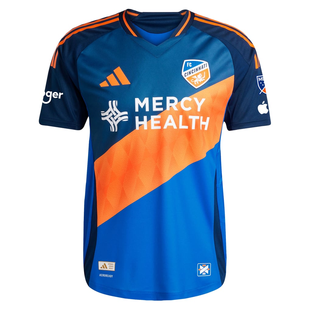  FC Cincinnati adidas 2025 Orange and Blue Legacy Kit Authentic Custom Jersey - Blue