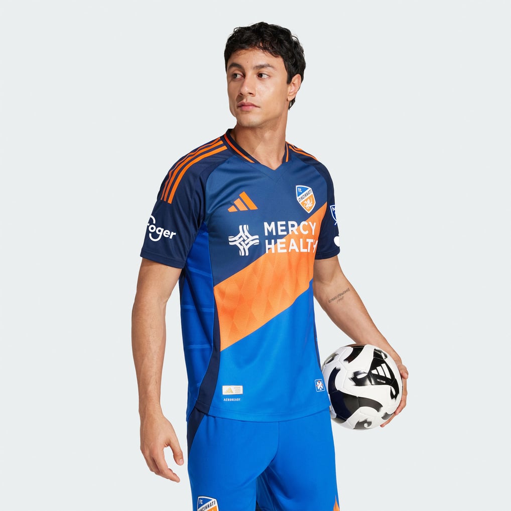  FC Cincinnati adidas 2025 Orange and Blue Legacy Kit Authentic Jersey - Blue