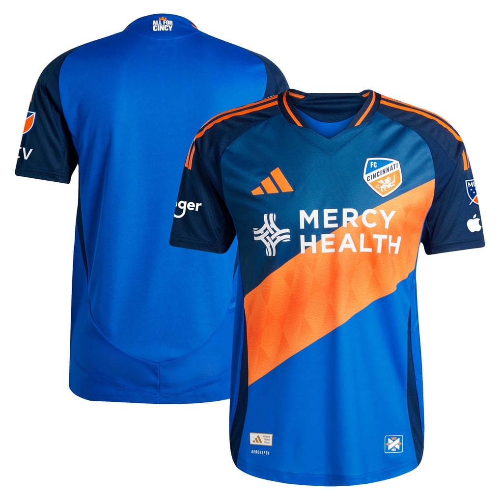  FC Cincinnati adidas 2025 Orange and Blue Legacy Kit Authentic Jersey - Blue