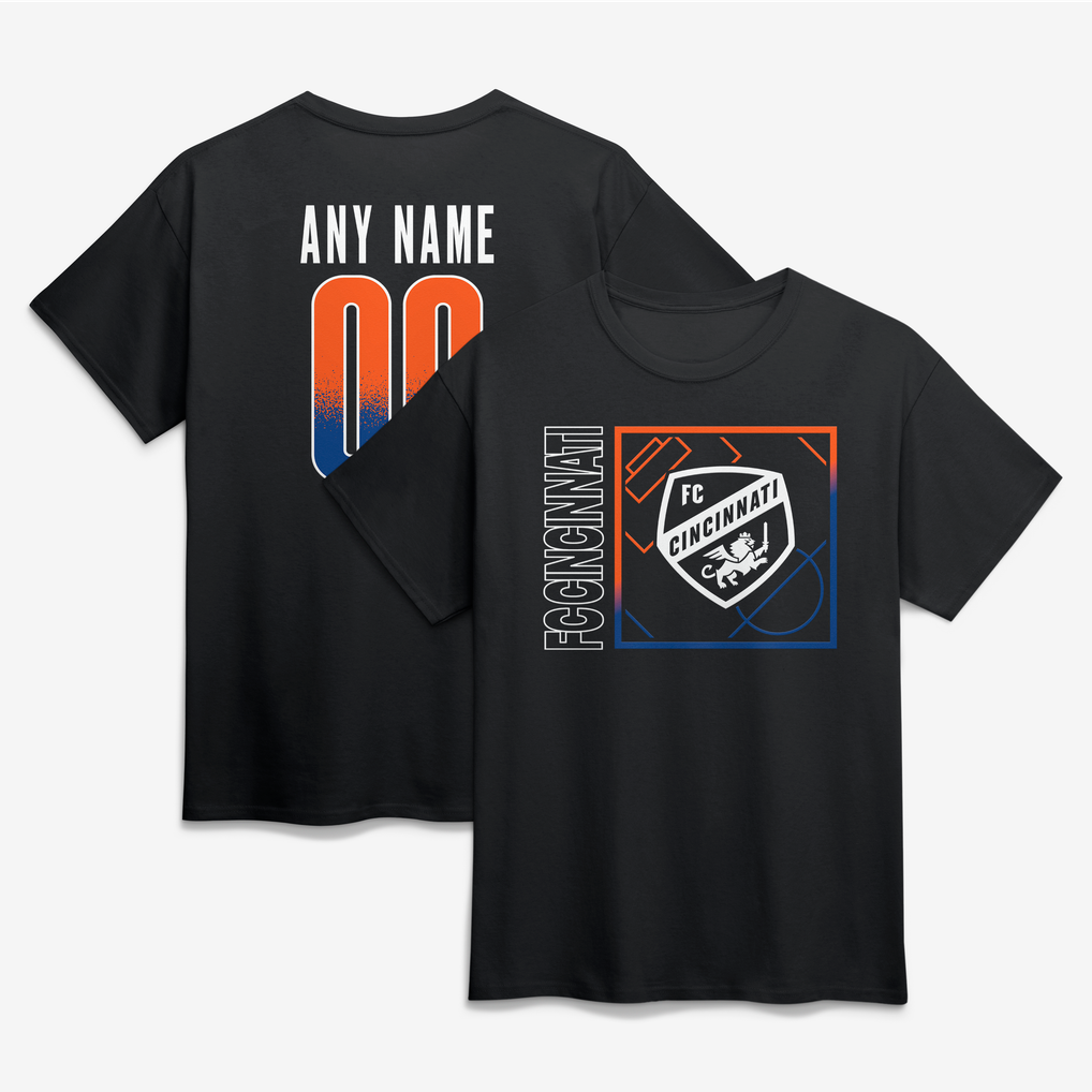 FC Cincinnati  Home Field Pop Personalized Name & Number T-Shirt - Black
