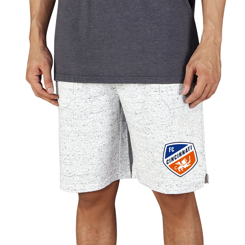 FC Cincinnati Concepts Sport Throttle Knit Jam Shorts - White/Charcoal