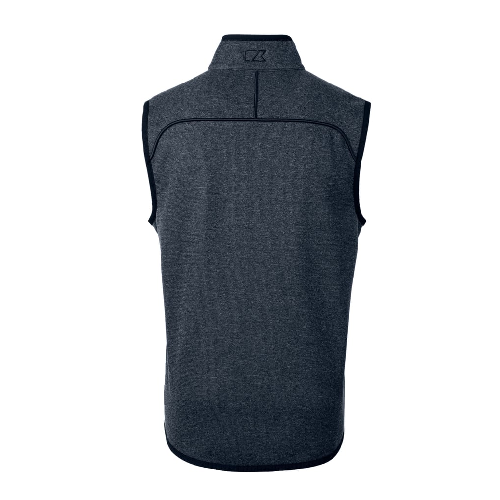 FC Cincinnati Cutter & Buck Mainsail Sweater-Knit Full-Zip Vest - Heather Navy