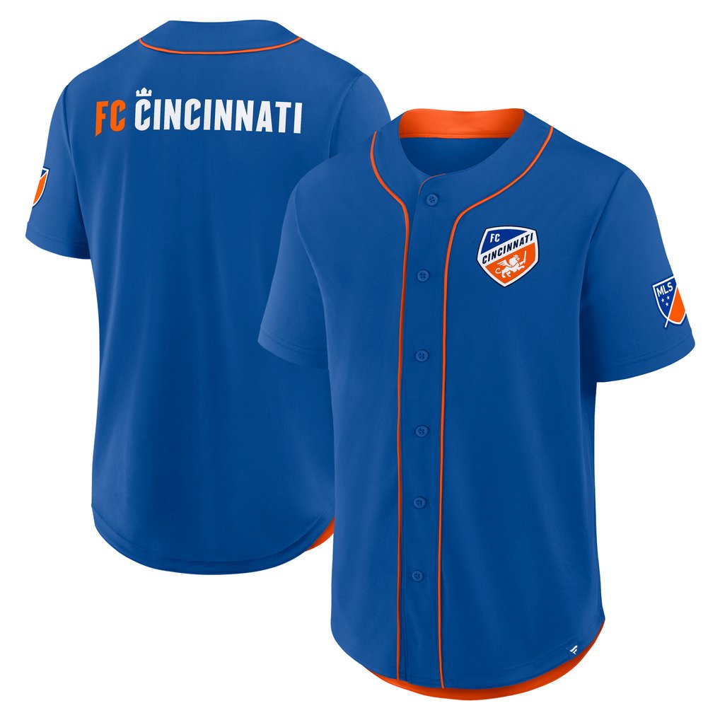 FC Cincinnati Fanatics Injury Time Baseball Jersey - Blue