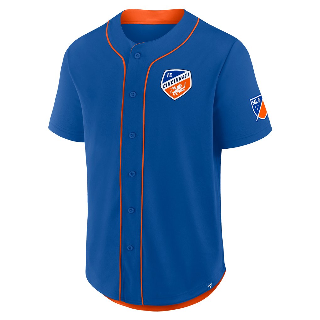 FC Cincinnati Fanatics Injury Time Baseball Jersey - Blue