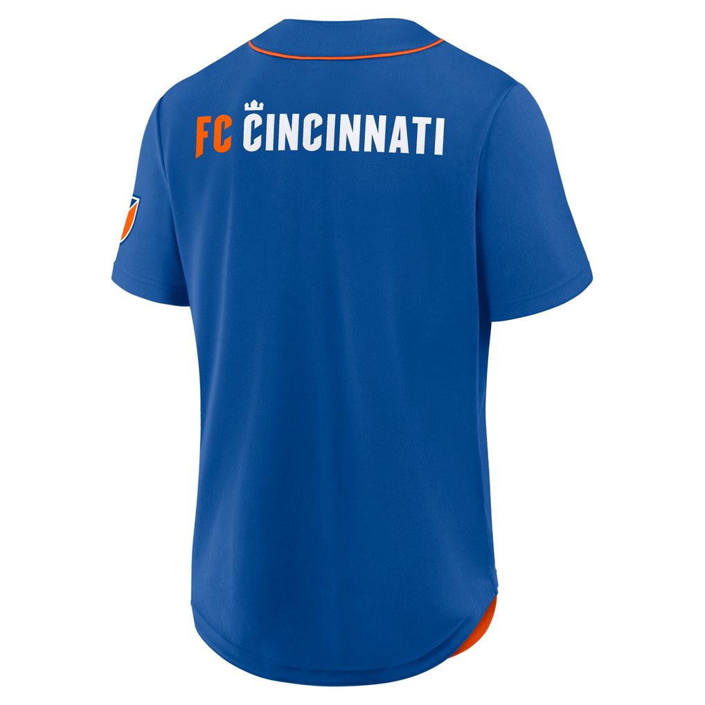 FC Cincinnati Fanatics Injury Time Baseball Jersey - Blue