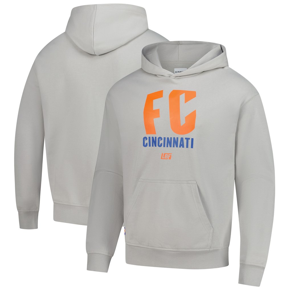 FC Cincinnati Live Breathe Futbol Unisex Pullover Hoodie - Heather Gray