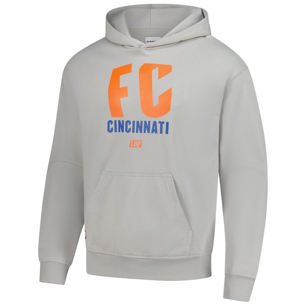 FC Cincinnati Live Breathe Futbol Unisex Pullover Hoodie - Heather Gray