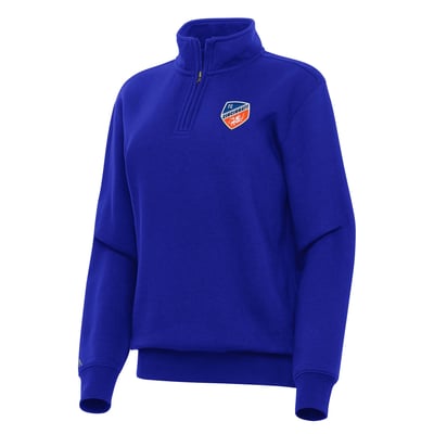 FC Cincinnati Antigua Women's Victory Quarter-Zip Pullover Top - Blue