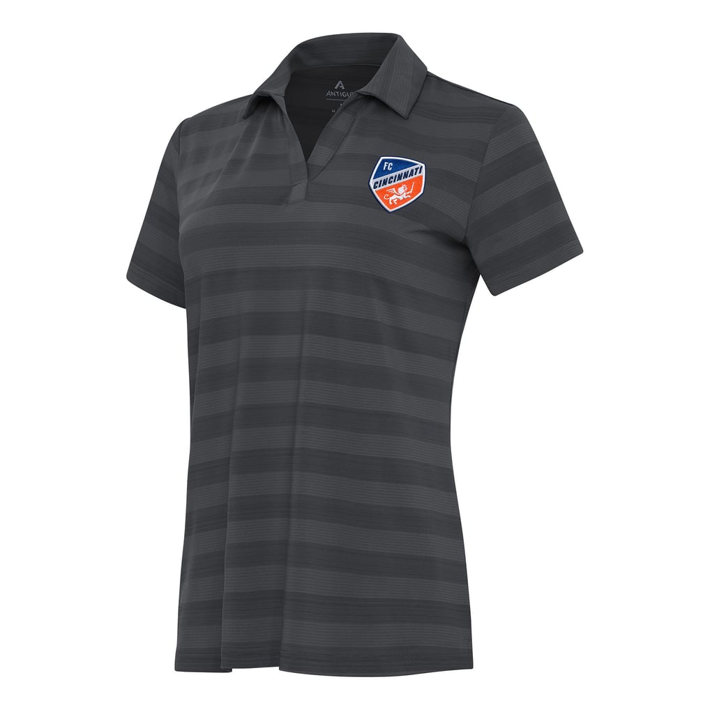 FC Cincinnati Antigua Women's Tunnel Polo - Charcoal