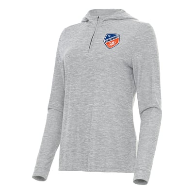 FC Cincinnati Antigua Women's Daybreak Quarter-Zip Hoodie - Heather Gray