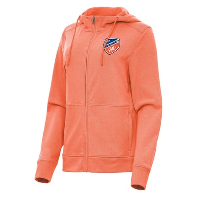 FC Cincinnati Antigua Women's Seeker Full-Zip Hoodie - Heather Orange