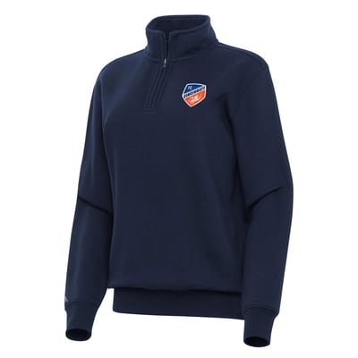 FC Cincinnati Antigua Women's Victory Quarter-Zip Pullover Top - Navy