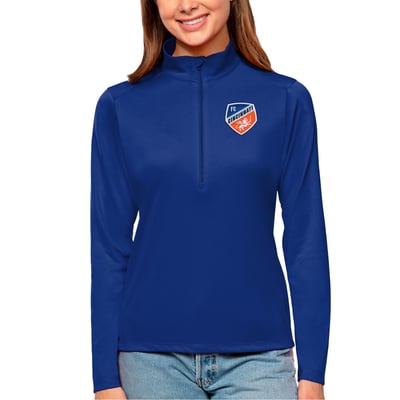 FC Cincinnati Antigua Women's Tribute Quarter-Zip Pullover Top - Royal