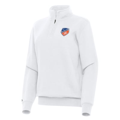 FC Cincinnati Antigua Women's Victory Quarter-Zip Pullover Top - White