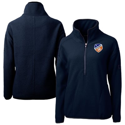 FC Cincinnati Cutter & Buck Women's Cascade Eco Fleece Pullover Jacket - Navy