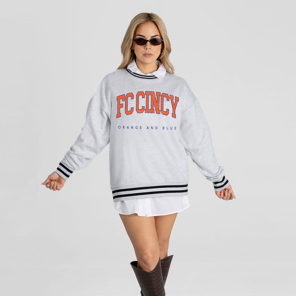  FC Cincinnati Gameday Couture Women's Easy Energy Sweatshirt - Ash