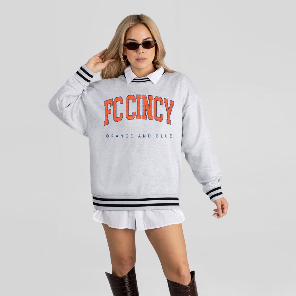 FC Cincinnati Gameday Couture Women's Easy Energy Sweatshirt - Ash