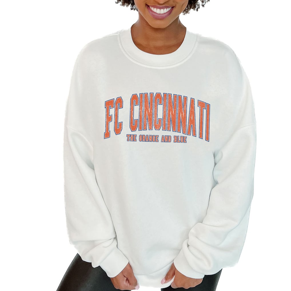  FC Cincinnati Gameday Couture Women's Oversized Fleece Pullover Sweatshirt - White