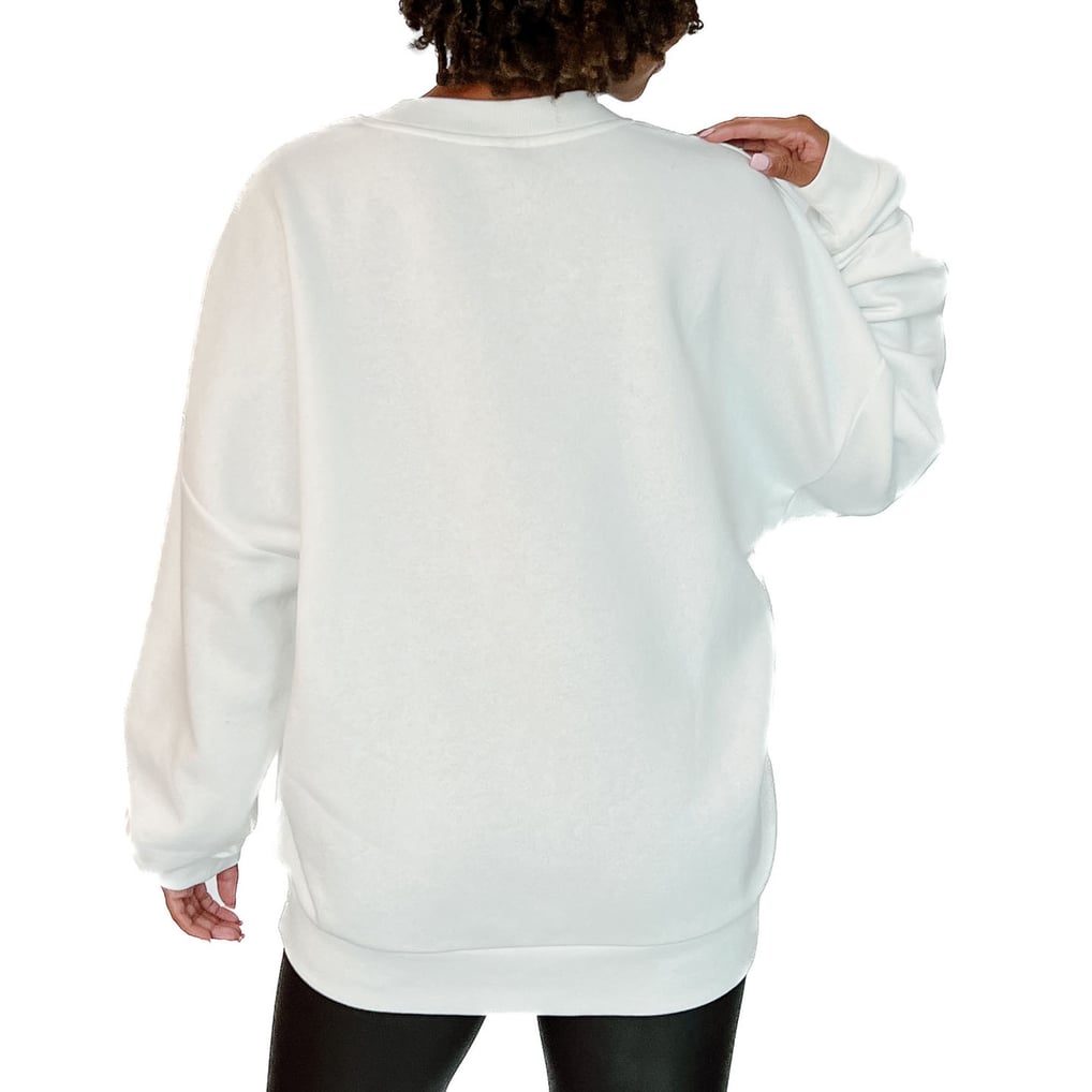  FC Cincinnati Gameday Couture Women's Oversized Fleece Pullover Sweatshirt - White