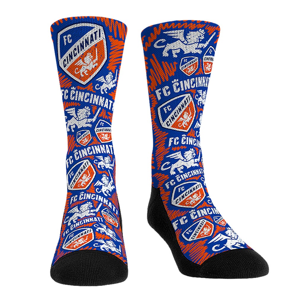 FC Cincinnati Rock Em Socks Youth Three-Pack Crew Socks Set