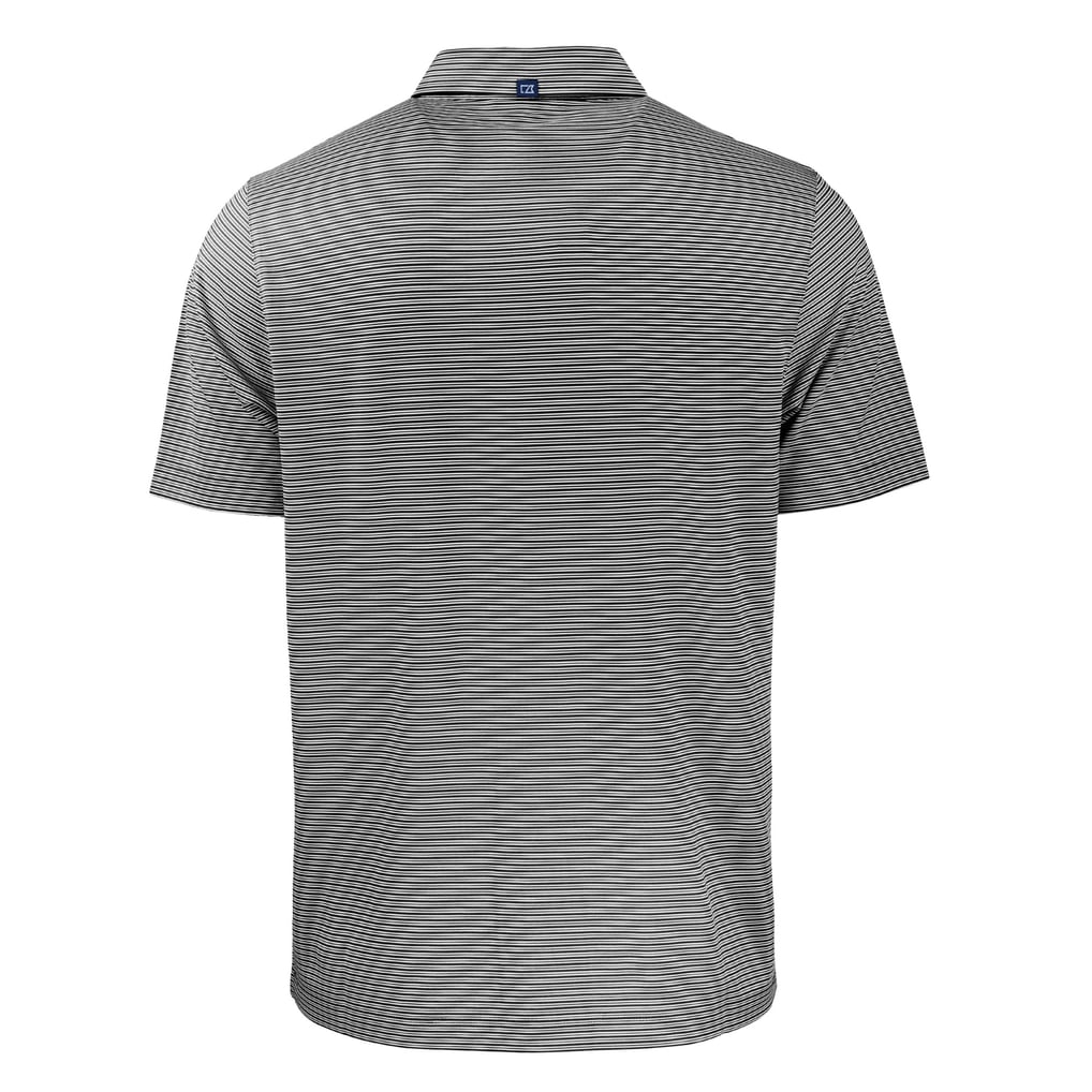 FC Dallas Cutter & Buck Forge Eco Double Stripe Stretch Recycled Tri-Blend Polo - Black/White