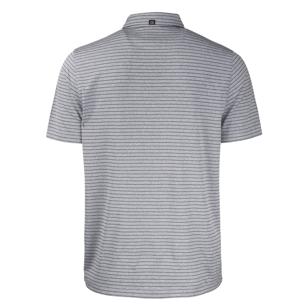 FC Dallas Cutter & Buck Forge Eco Stripe Stretch Recycled Tri-Blend Polo - Heather Gray