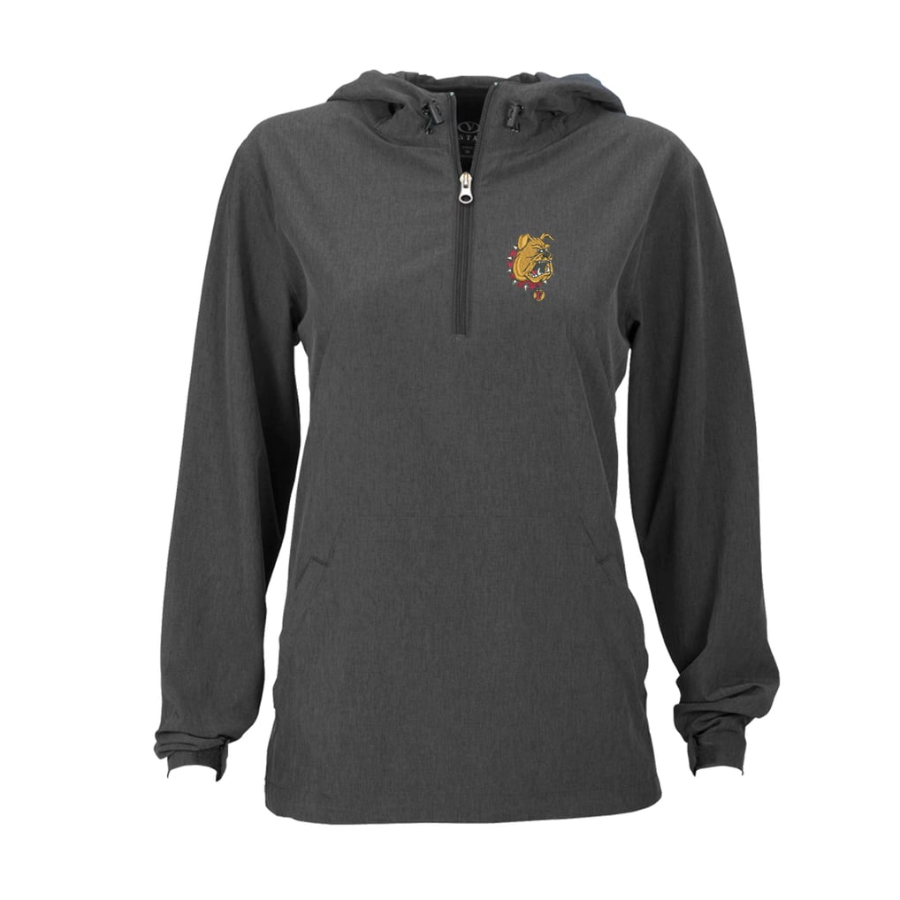 Ferris State Bulldogs Women's Pullover Stretch Anorak Jacket - Charcoal