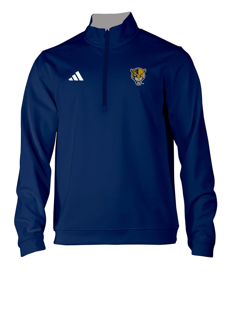 FIU Panthers adidas Elevated Tri-Blend Quarter-Zip Pullover - Navy