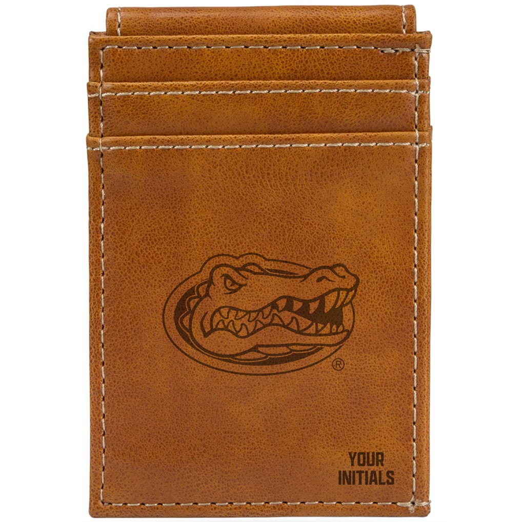 Florida Gators Personalized Front Pocket Wallet - Brown