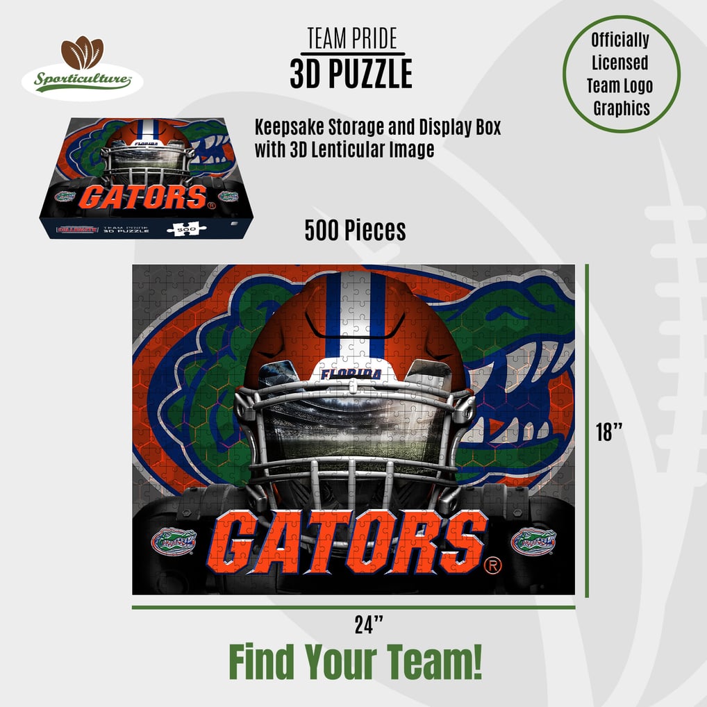 Florida Gators 18" x 24" 3D Lenticular Facemask Puzzle