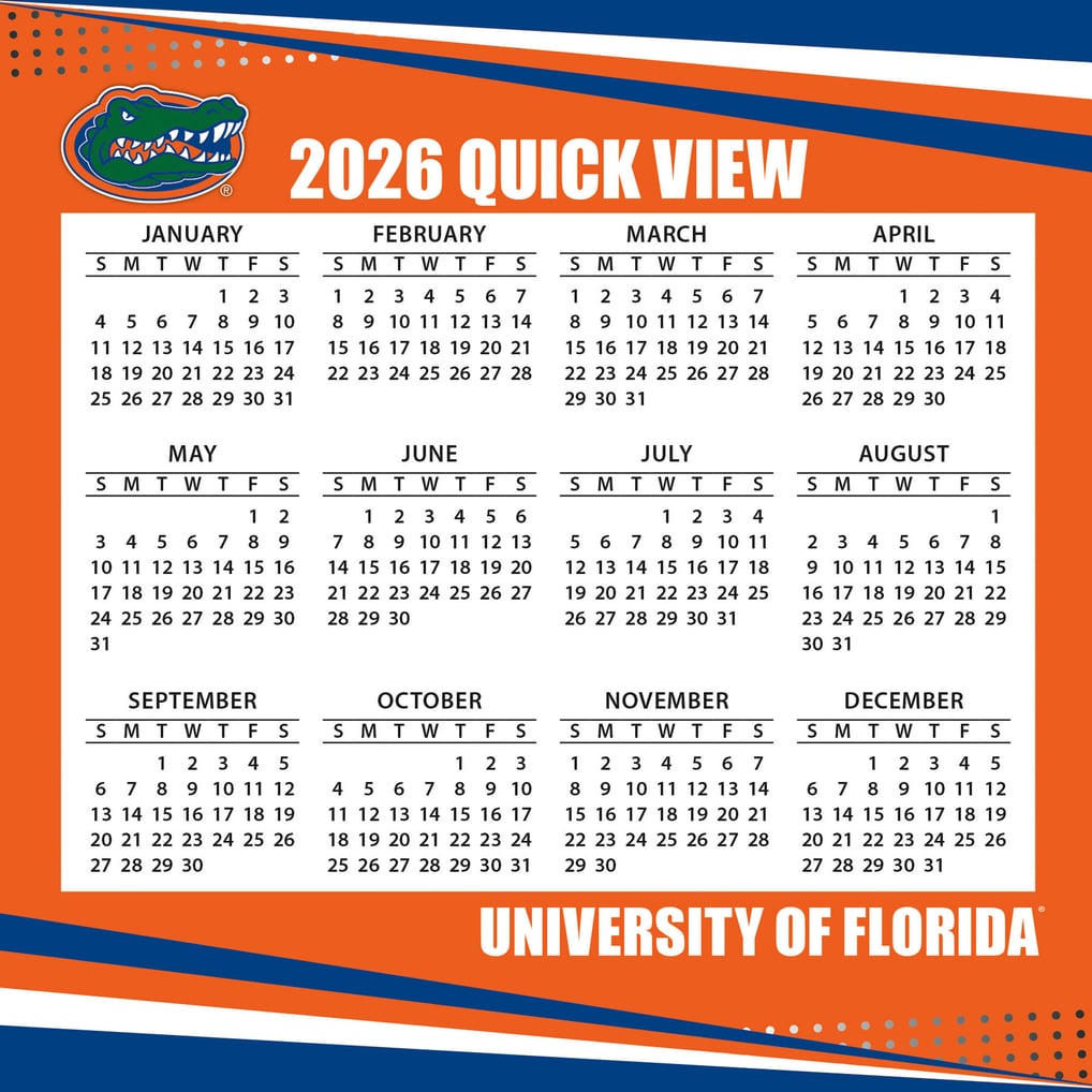 Florida Gators 2026 Box Calendar