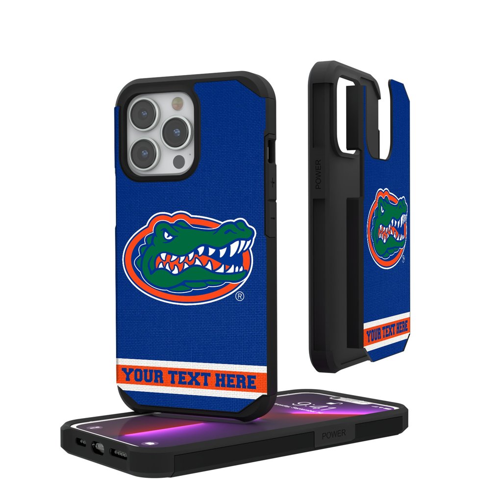 Florida Gators iPhone Stripe Personalized Rugged Case