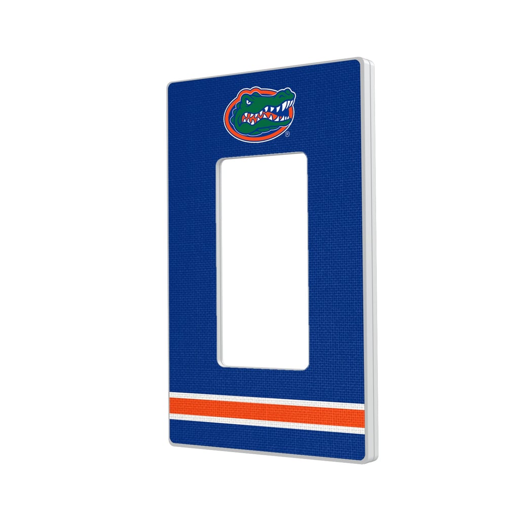 Florida Gators Stripe Design Single Rocker Light Switch Plate