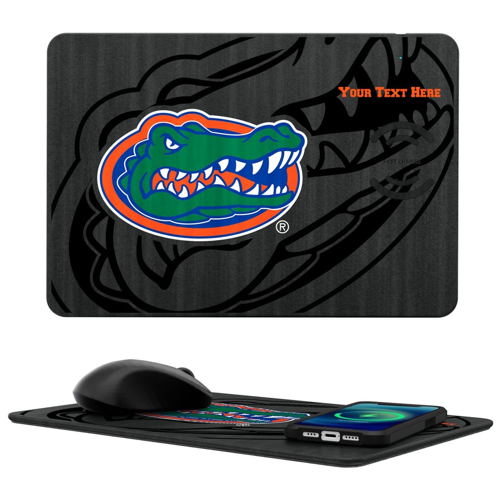Florida Gators Keyscaper Personalized 15W Fast Wireless Charger and Mouse Pad