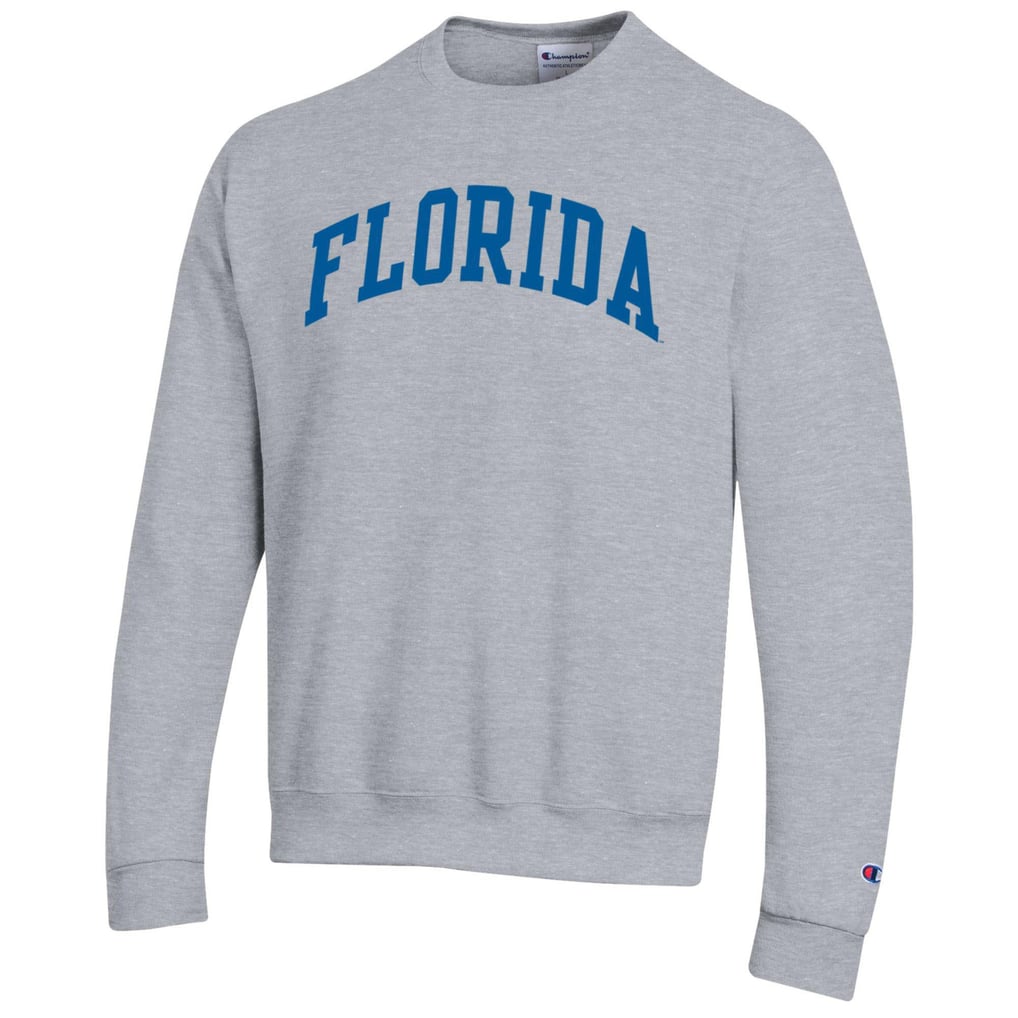  Florida Gators Champion Basic Arch Fleece Pullover Sweatshirt - Heather Gray