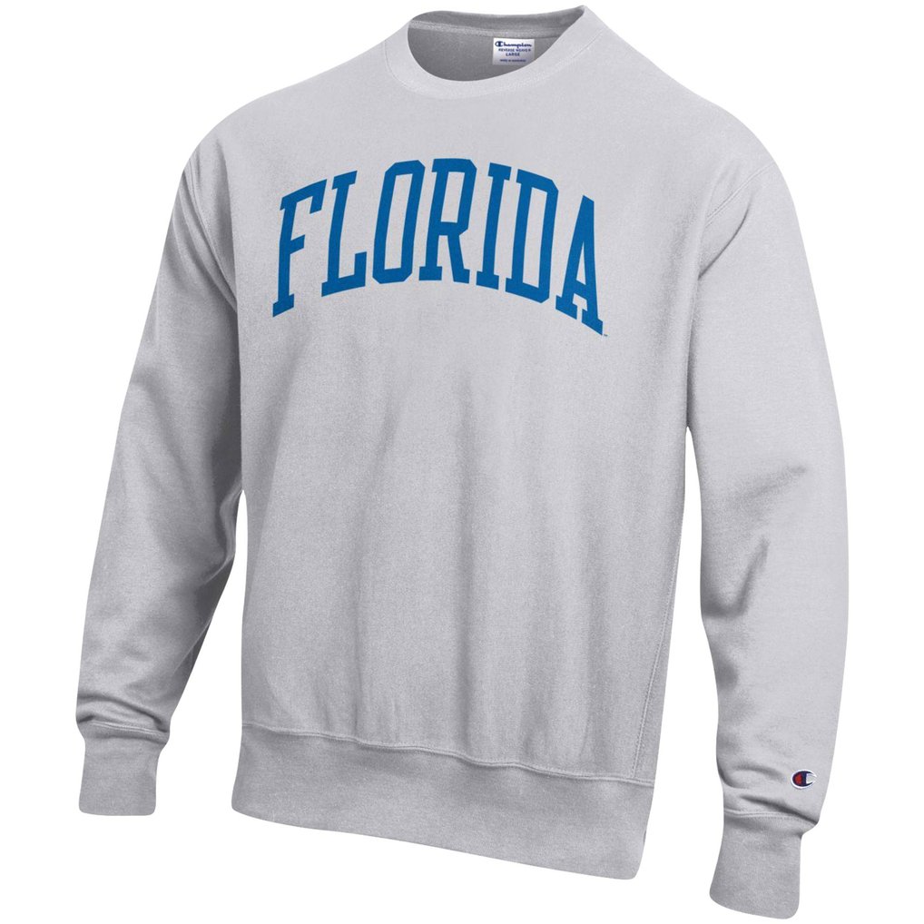 Florida Gators Champion Big & Tall Reverse Weave Fleece Crewneck Pullover Sweatshirt - Heathered Gray